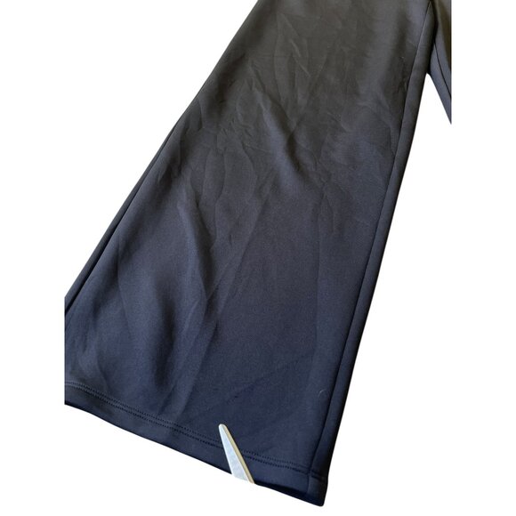 DKNY Y2LK Trrack Pants Womens Medium Black Logo Flare Hem City Athleisure - Picture 3 of 11